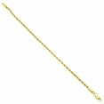 thumbnail image 3 of 2.8mm 14k Yellow Gold Plated Twisted Rope Chain Bracelet, 7 inches, 3 of 7