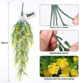 thumbnail image 4 of RECUTMS Outdoor Fake Hanging Plants,Hanging Plant Vine,Faux Eucalyptus Leafs Greenery Vine for Jungle Theme Party Wedding Decoration(Yellow), 4 of 8