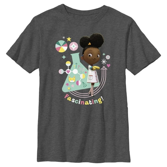 Boy's Ada Twist, Scientist Fascinating Pose Graphic Tee Charcoal Heather Medium