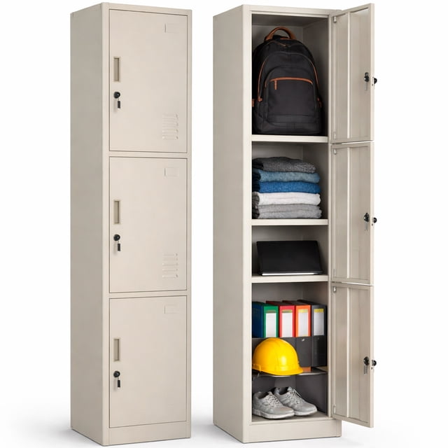 Locker Casillero Organizador Gutstark Metal 3 Puertas Oficina Llave