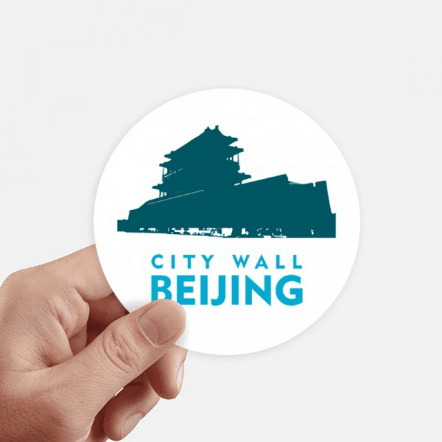 Ancient City Wall Tourism Beijing China Sticker Round Wall Suitcase Laptop Label Bumper