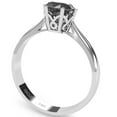 thumbnail image 3 of Crown Setting Black Onyx Engagement Ring In 14k White Gold, 3 of 6