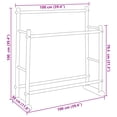 thumbnail image 2 of vidaXL Clothes Rack 39.4"x11.8"x39.4" Bamboo, 2 of 6