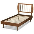 thumbnail image 3 of Bowery Hill Walnut Brown Finished Wood Twin Size Platform Bed, 3 of 9