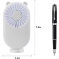 thumbnail image 3 of Mini ventilador USB portátil de bolsillo con soporte y 3 velocidades ajustables para viajes., 3 of 5