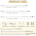 thumbnail image 2 of White Shower Curtain Rod Adjustable 41 to 166 Inch, Spring Tension Curtain Rods Telescoping Curtain Rod for Bathroom, Windows, Kitchen, Room Divider, No Drilling, No Slip, No Rust, 2 of 9