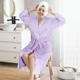 thumbnail image 2 of Catalonia Lightweight Ladies Bathrobe, Long Summer Robe with Pockets,Soft Summer Robes for Women, Kimono Gift for Her, Lilac, 2 of 7