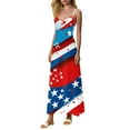 thumbnail image 5 of Hvot&aat 4th of July Dress for Women Stars Stripes Printed Independence Day Sleeveless Maxi Dress Casual Long Dresses, 5 of 6
