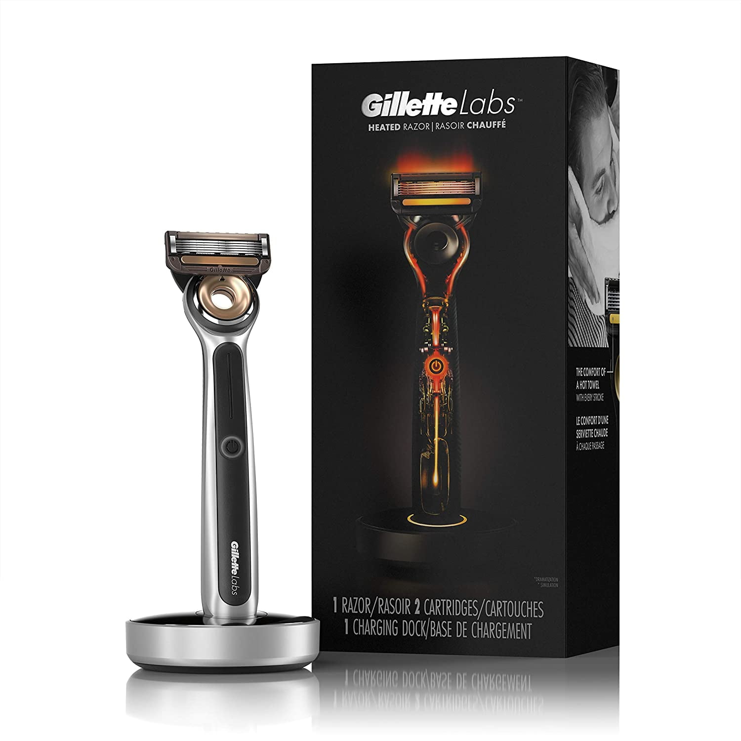 Gillette Gillettelabs Heated Razor Starter Kit 1 Handle, 2 Blade