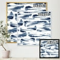 thumbnail image 4 of Designart 'Blue Abstract Aquatic Texture' Modern Framed Canvas Wall Art Print, 4 of 5