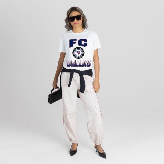 Women's Gameday Couture White FC Dallas Oversized All-Time Classic Flowy T-Shirt