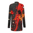 thumbnail image 4 of WXLWZYWL Womens Halloween Costumes 2024, Cute Pumpkin Ghost Bat Cat Spider Printed Long Sleeve Cardigan Sweaters for Women Lightweight, 4 of 5