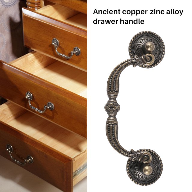 Poignées de Tiroir de Porte d'Armoire en Laiton Antique 100 mm