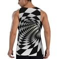 thumbnail image 3 of Gaeub 3D Vortex Illusion Men's Athletic Tank Top, Workout Sleeveless Shirts, Running Tank Tops for Gym, Running, Training - 3X-Large, 3 of 9