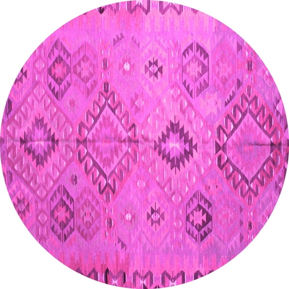 Ahgly Company Indoor Round Persian Pink Traditional Area Rugs, 5' Round
