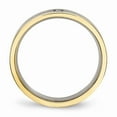 thumbnail image 2 of Titanium Men's Yellow IP Grooved Comfort Back CZ Cubic Zirconia Wedding Band Ring Size 8.5, 2 of 8