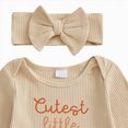 thumbnail image 4 of HCNTES My First Halloween Baby Girl Outfit Cutest Pumpkin Onesie Long Sleeve Romper Jumpsuit Newborn Girl Fall Winter Clothes, 4 of 6