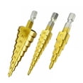 thumbnail image 1 of Scienceny 2021, 3 uds., 3-12mm, 4-12mm, 4-20mm, HSS, juego de brocas escalonadas de ranura recta, juego de brocas de núcleo para cortador de agujeros de Herramientas eléctricas Scienceny TO000698-00, 1 of 6