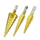 thumbnail image 1 of Scienceny 2021, 3 uds., 3-12mm, 4-12mm, 4-20mm, HSS, juego de brocas escalonadas de ranura recta, juego de brocas de núcleo para cortador de agujeros de Herramientas eléctricas Scienceny TO000698-00, 1 of 6