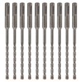 thumbnail image 1 of 10Pcs Rotary Hammer Drill Bits Carbide Spiral 2 Flutes Drill Bit Set for Brick Stone Concrete, 1 of 4