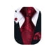 thumbnail image 1 of Set de corbatas Barry.Wang de seda con cachemir, 150 cm, rojo y negro, 1 of 6