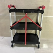 jolege Trolleys,Commercial Heavy-Duty Utility Service Cart | 3 Shelf | | 450 Lbs Max Capacity | Rolling Utility Cart