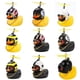 thumbnail image 2 of Juguete de pato de viento roto de goma, adornos de coche de motocicleta, decoración de salpicadero de coche de pato amarillo con gafas geniales, casco de hélice, 2 of 5