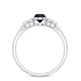 thumbnail image 3 of Rosec Jewels 0.75 CT Teardrop Black Onyx Engagement with Diamond Trio for Women, 10K White Gold, US 5.00, 3 of 9