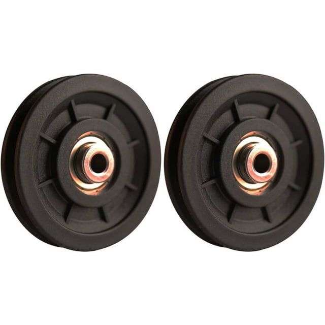 Polea de nailon con rodamiento de 90mm, polea de levantamiento de pesas, rueda Universal para máquina de Cable, equipo de gimnasio, polea de puerta corredera para puerta de garaje JAMW Sencillez