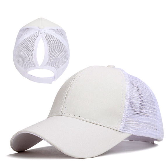 Woman Baseball Cap Little Girls Glitter Ponytail Hats Woman Adjustable Caps Sparkly Mesh Trucker Hats