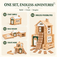 thumbnail image 4 of Jovi-mindly Wooden Building Blocks for Kid Age 4+, STEM Learning, 107 Pcs, Interlocking Educational Toys, 4 of 10