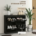 thumbnail image 4 of HOMCOM Narrow Shoe Cabinet for Entryway with Flip Drawers Adjustable Shelf, 4 of 10