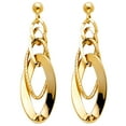 thumbnail image 1 of FB Jewels 14K Yellow Gold Dangle Womens Earrings 40MM X 13MM, 1 of 1