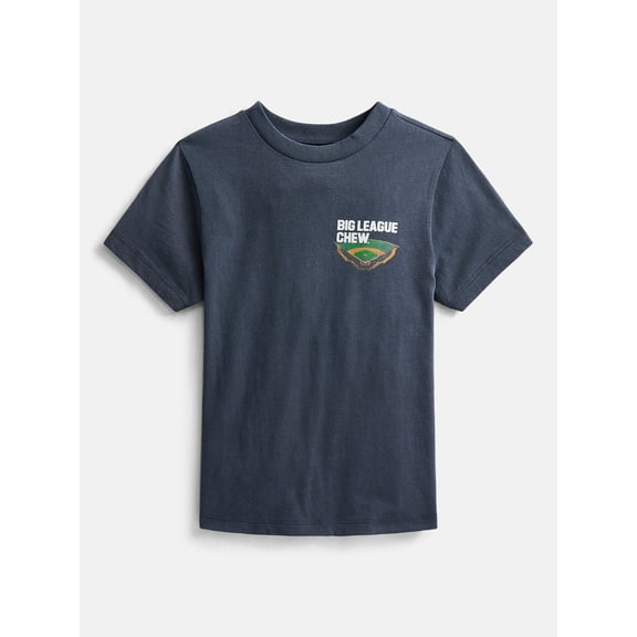 Big League Chew Boys' Front Back Graphic Tee with Short Sleeves, Sizes 4-18