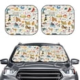 thumbnail image 2 of Goofa Dogs Funny Pets Pattern 2 Piece Car Windshield Sun Shade Foldable | Front Windshield Shade for Sun, Heat and UV Rays | Sunshade for Car Front Window-Medium, 2 of 7