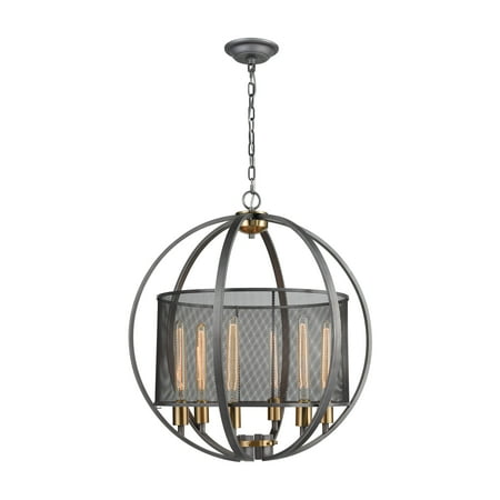 

Elk Home Ellicott 24 Wide 6-Light Chandelier - Weathered Zinc