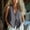 Gray women's v neck sleeveless vest a1, variant on Summer Women's V Neck Sleeveless Vest Button Down Blouse Casual Boho Loose Top Beach Vacation Travel Fashion Clothes, White M