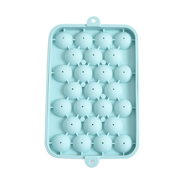 Molde para Hacer Hielo 2023, Bandeja de Silicona Fácil de Desmoldar con Tapa para Refrigerador, Moldes Redondos para Hielo, Hielera Doméstica, 26 X 7 Cm