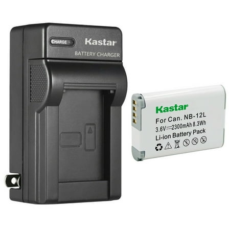 Kastar 1-Pack Battery and AC Wall Charger Replacement for Canon NB-12L NB12L NB-12LH Battery CB-2LG CB-2LGE Charger Canon PowerShot G1 X Mark II PowerShot N100 VIXIA mini X (LEGRIA mini X) Camera