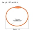 thumbnail image 2 of Uxcell Cable Key Rings 160mm Wire Keychain Twist Loops Orange 12 Pack, 2 of 6