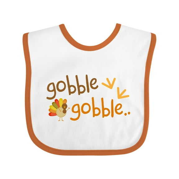 Inktastic Gobble Gobble Thanksgiving Boys or Girls Baby Bib
