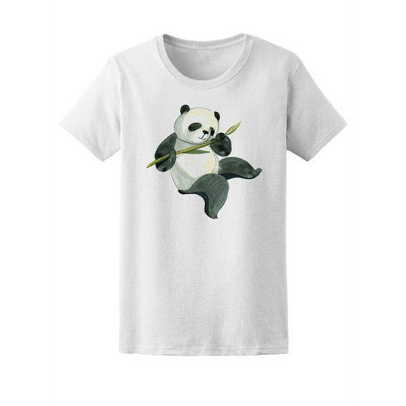 Beautiful Watercolor Panda T-Shirt Women -Image by Shutterstock, Female x-Large