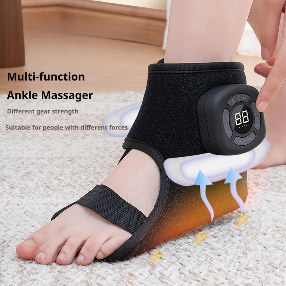 1 PC USB Rechargeable Ankle & Foot Massager, Ankle Heat Wrap, Wireless Compression Massager for Home/Office/Travel