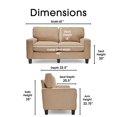thumbnail image 2 of Serta Palisades 61" Loveseat Sand Beige, 2 of 13