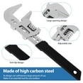 thumbnail image 3 of Ikoopy Adjustable Wrench 10inch Wide Jaw Adjustable Spanner Opening up to 2Inch Portable F Shaped Adjustable Wrench Tool High Carbon Steel Spanner for Plumbing and Household Repairs, 3 of 10