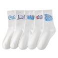 thumbnail image 3 of Calcetines deportivos de mujer, calcetines de algodón, medias blancas de mujer, calcetines de otoño e invierno, 3 of 5
