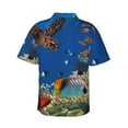 thumbnail image 3 of Fotbe Colorful Coral Reef Hawaiian Shirt For Men Unisex Summer Beach Casual Short Sleeve Cotton Linen Button Down Shirts-X-Large, 3 of 9