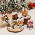 thumbnail image 3 of Bobasndm Christmas Snow House Ornament with Light for Farm Decoration, Christmas Tree Decoration for Holiday Party, 3 of 9
