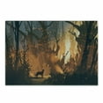 thumbnail image 1 of Occult Cutting Board, Lost Dog in Forest Theme over Trees Adventure Spooky Design Elements, Decorative Tempered Glass Cutting and Serving Board, Small Size, Orange Brown, by Ambesonne, 1 of 1