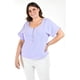 thumbnail image 5 of Blusa con cierre Roman Fashion Tallas Extras 017 Lila 42, 5 of 7